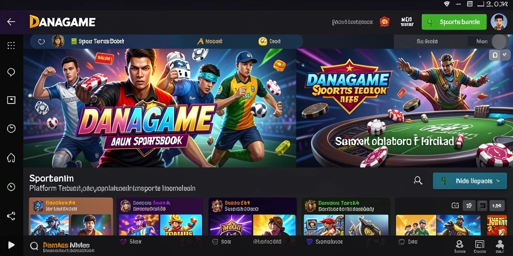 Tampilan gameplay menarik dan interaktif dalam aplikasi Sportsbook.