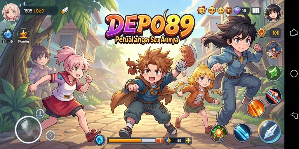 Tampilan gameplay DEPO89 yang vibrant dan penuh aksi.