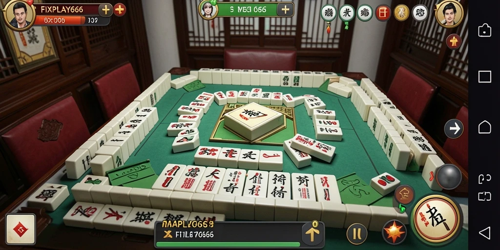 Screenshot utama FIXPLAY666 menunjukkan gameplay Mahjong yang menarik dan seru.