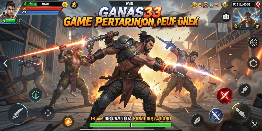 Tampilan gameplay seru dari Ganas33 yang penuh aksi fighting.