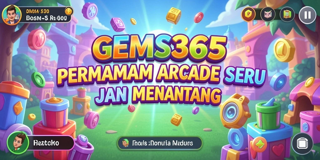 Tangkapan layar GEMS365 menunjukkan aksi gameplay arcade yang seru.