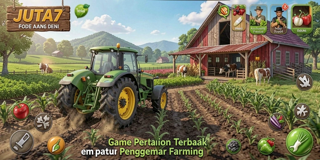 Tampilan aktivitas bertani di JUTA7 yang menarik dan interaktif.
