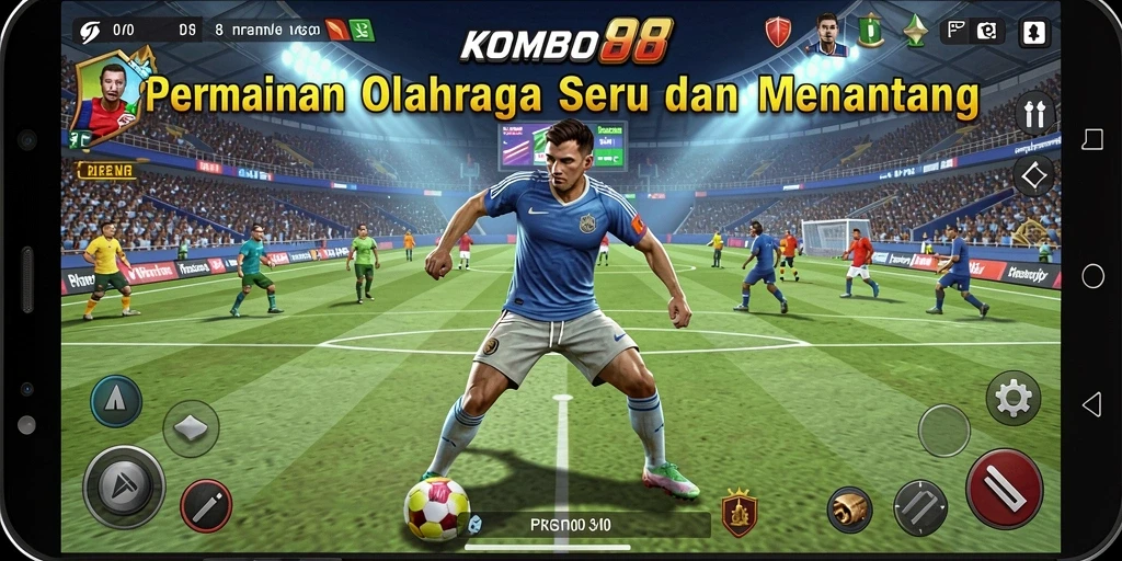 Tampilan gameplay KOMBO88 menampilkan aksi olahraga yang mendebarkan dan realistis.
