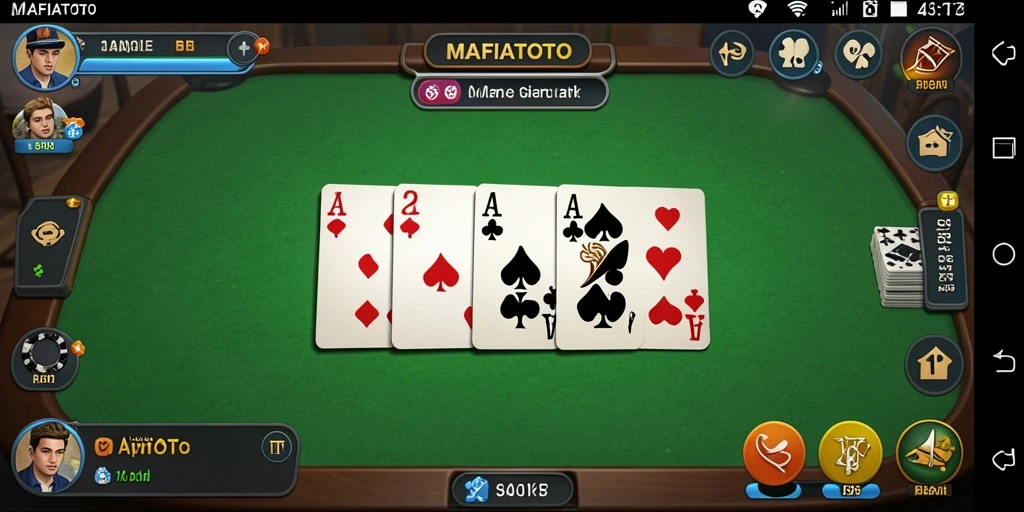 Gameplay seru Gaple di MAFIATOTO dengan teman-teman.