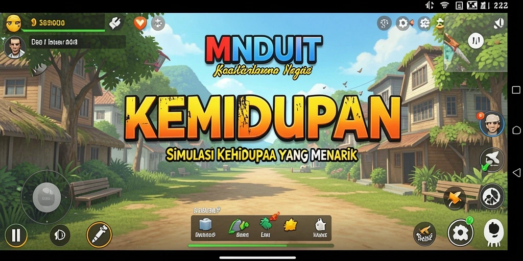 Gameplay MNDUIT menunjukkan interaksi dinamis dan grafis menarik.