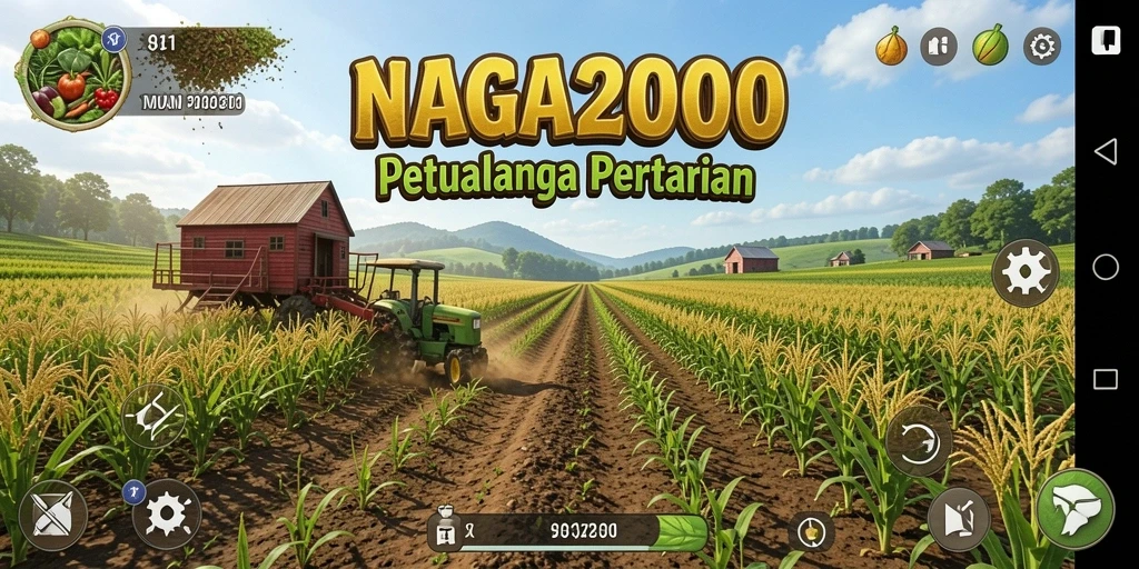 Tampilan gameplay NAGA2000 yang menarik dan penuh warna.