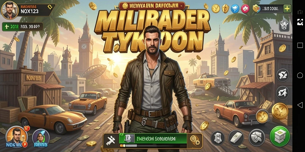 Tampilan gameplay NOX123 yang menarik untuk game Tycoon.