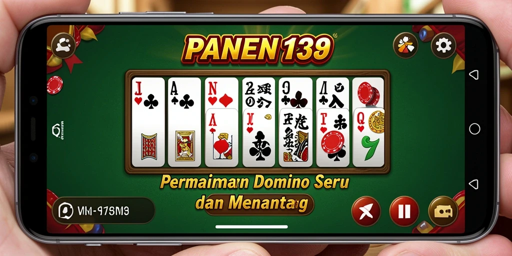 Screenshot utama PANEN138 menampilkan gameplay Domino yang seru.