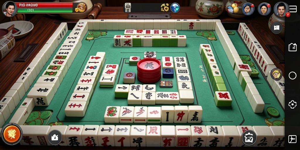 Screenshot gameplay PG11 yang menampilkan suasana permainan Mahjong yang menantang.