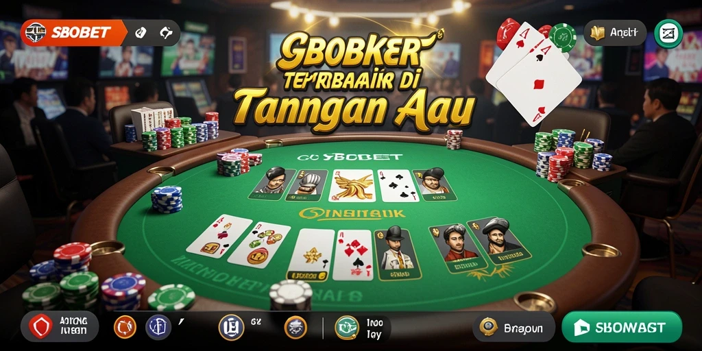 Tangkapan layar utama SBOBET menampilkan gameplay poker yang seru.