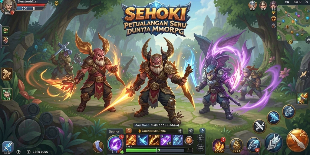 Screenshot gameplay SEHOKI menampilkan pertempuran seru dengan karakter yang kuat.