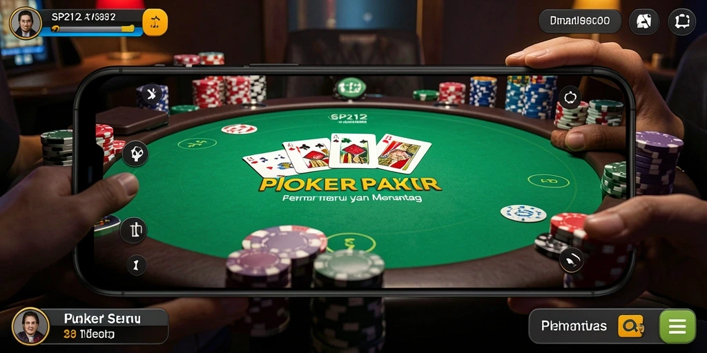 Tampilan screenshot SP212 saat melakukan permainan Poker yang seru.